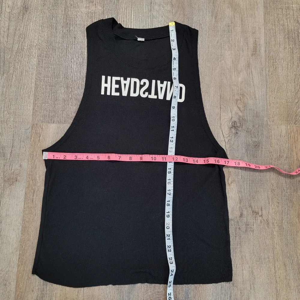 ALO YOGA Headstand Women's Harley Muscle Tank Black Athletic Ribbed Size Small